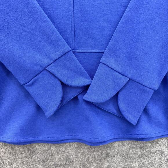 Kettlewell Women Ada Ponte Top Size Small Blue Peplum Tulip Cuff Office Capsule - Picture 3 of 8